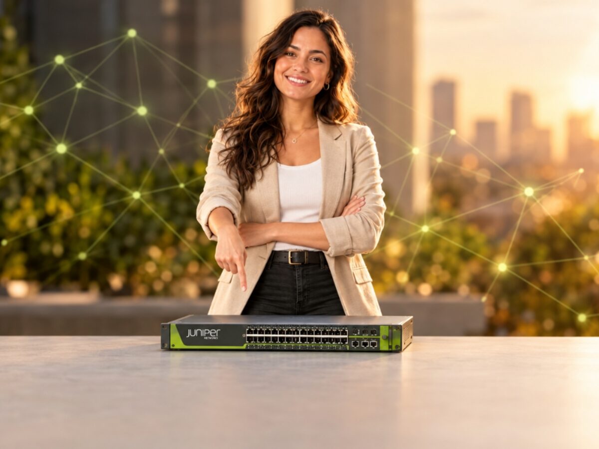 Network engineer reviewing the latest Juniper Networks configuration guide